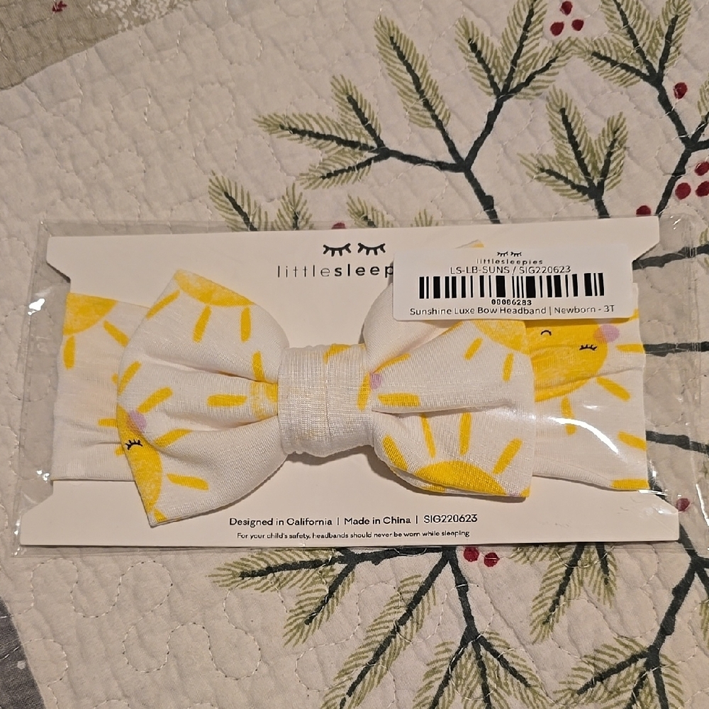Little Sleepies Sunshine Luxe Bow Headband